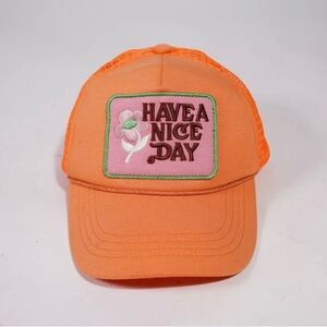 Steve Madden Have a Nice Day Trucker hat.